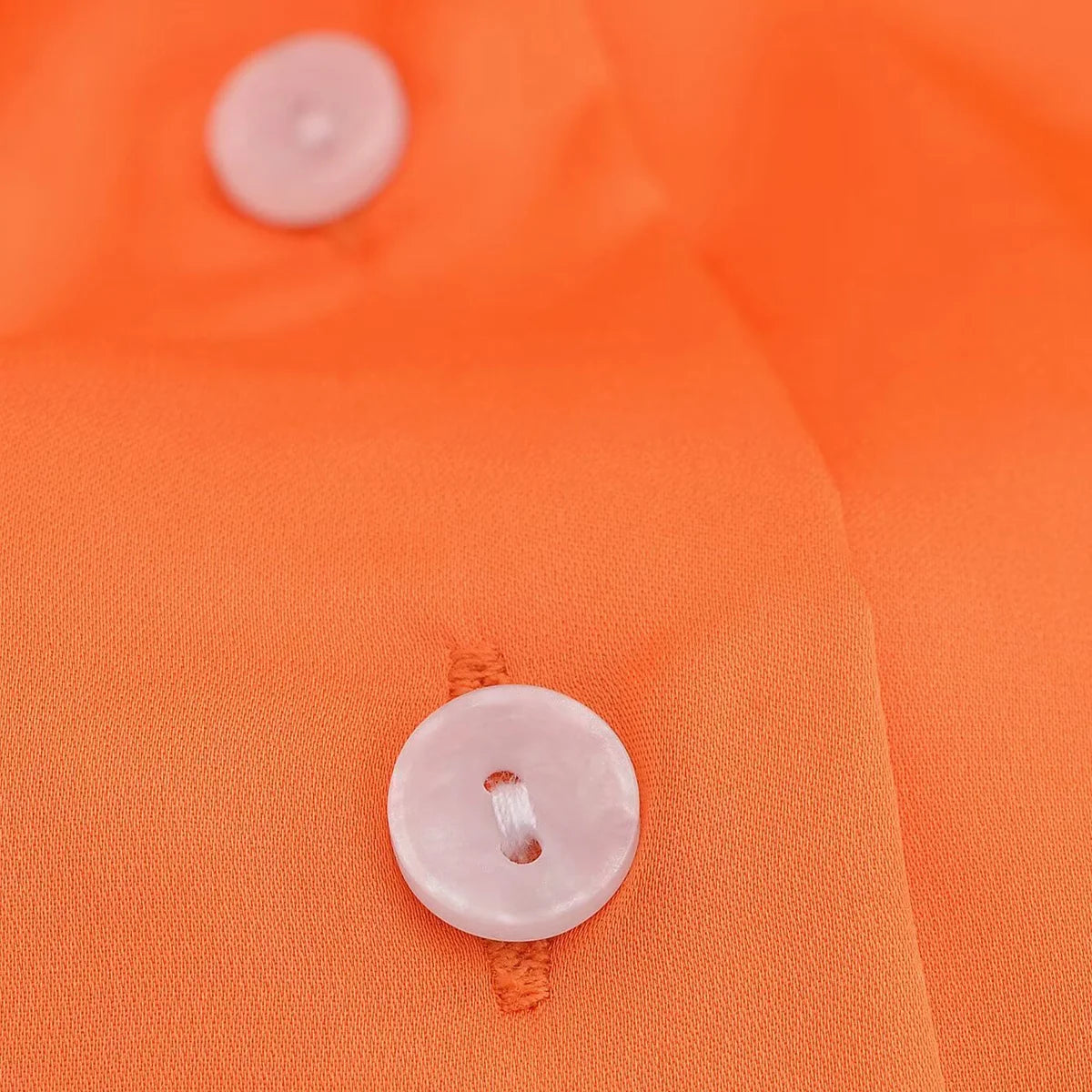 Krachtige Oranje Blouse met Lange Mouwen