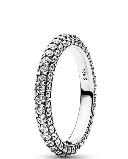 Glimmende Liebe Silberner Ring