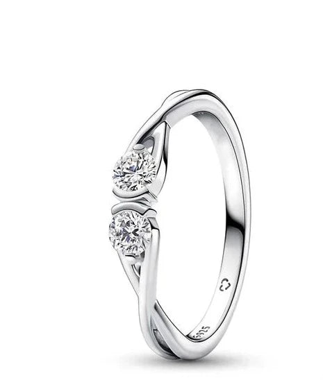 Glimmende Liebe Silberner Ring