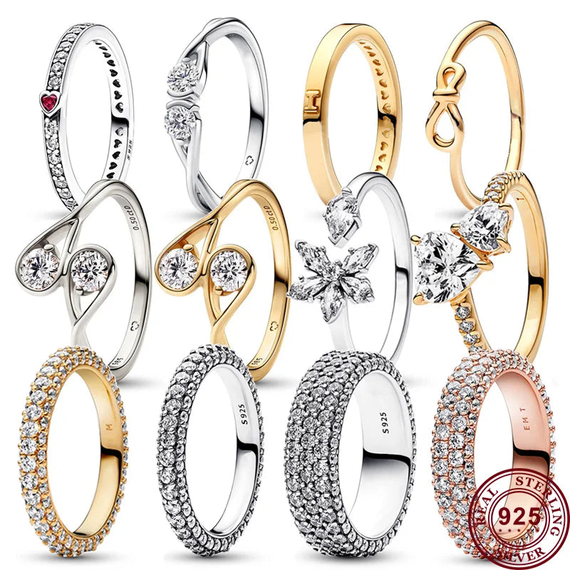 Glimmende Liebe Silberner Ring