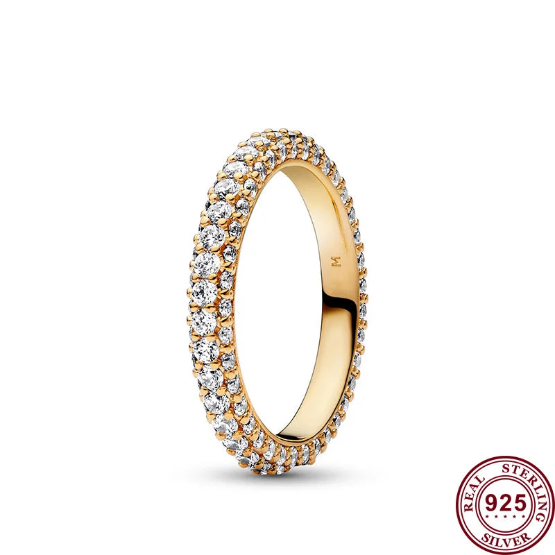 Glimmende Liebe Silberner Ring