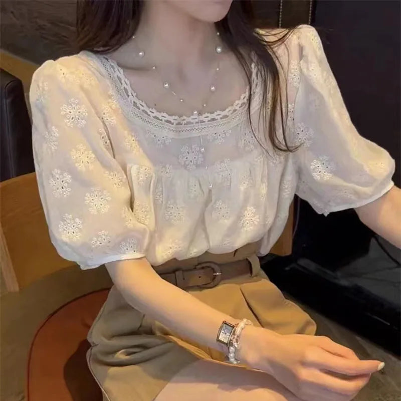 Élégant chemisier d'été en chiffon pour dames