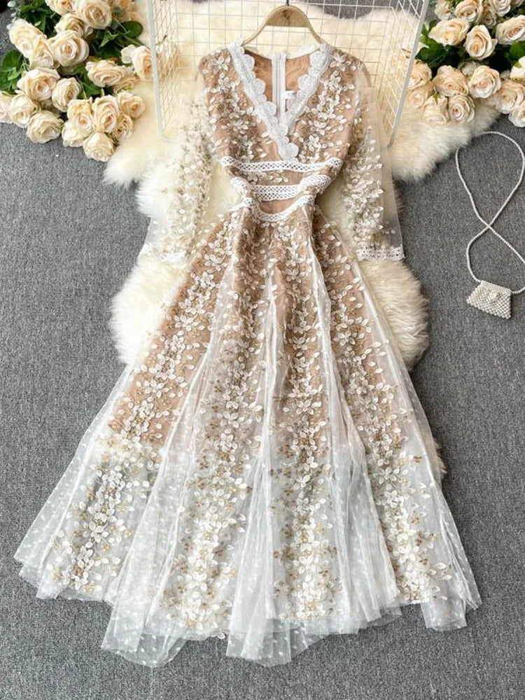 Blossom Couture Gehaakte Bloemenjurk