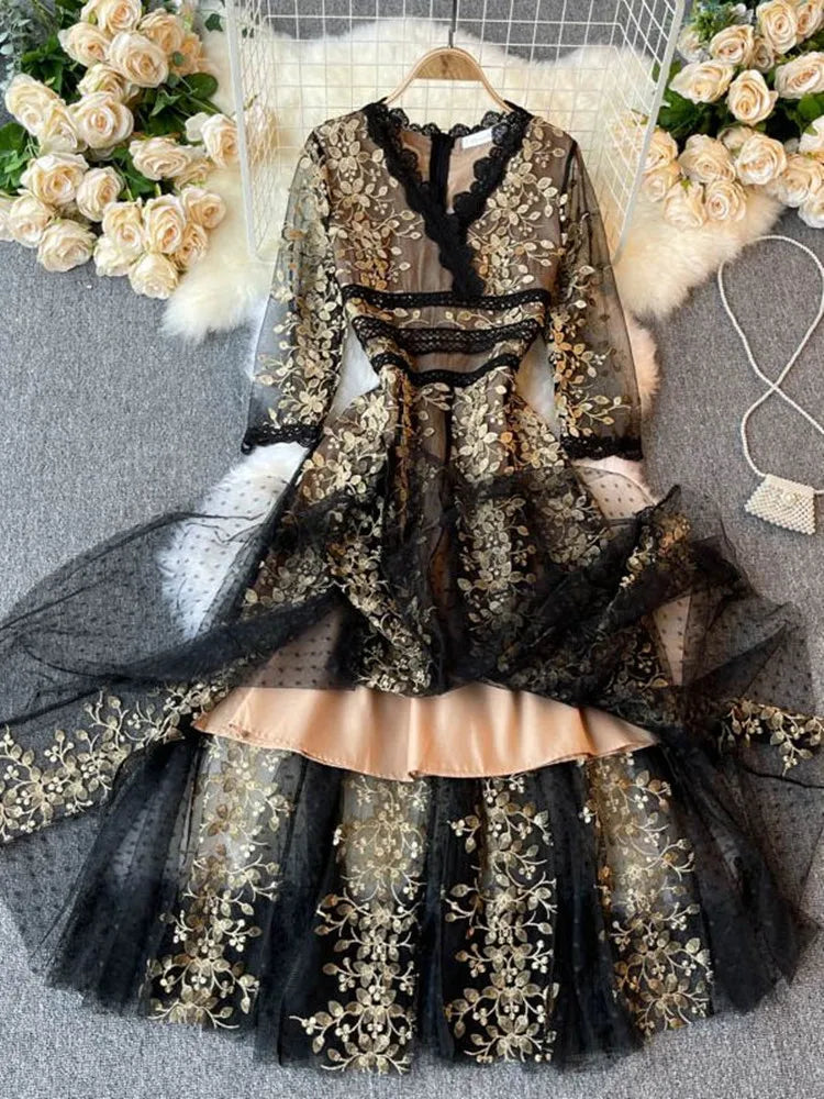 Blossom Couture Gehaakte Bloemenjurk