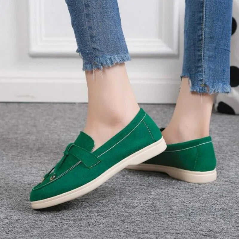 FashionWalk Leather Cashmere Loafers