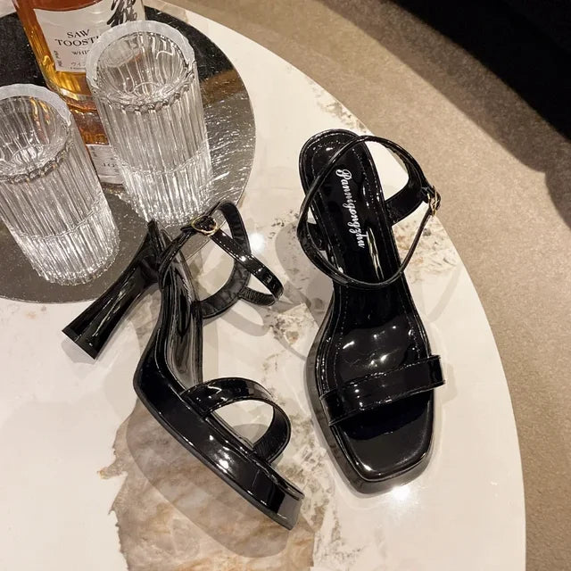Zomersandalen met Hoge Hak en Enkelband
