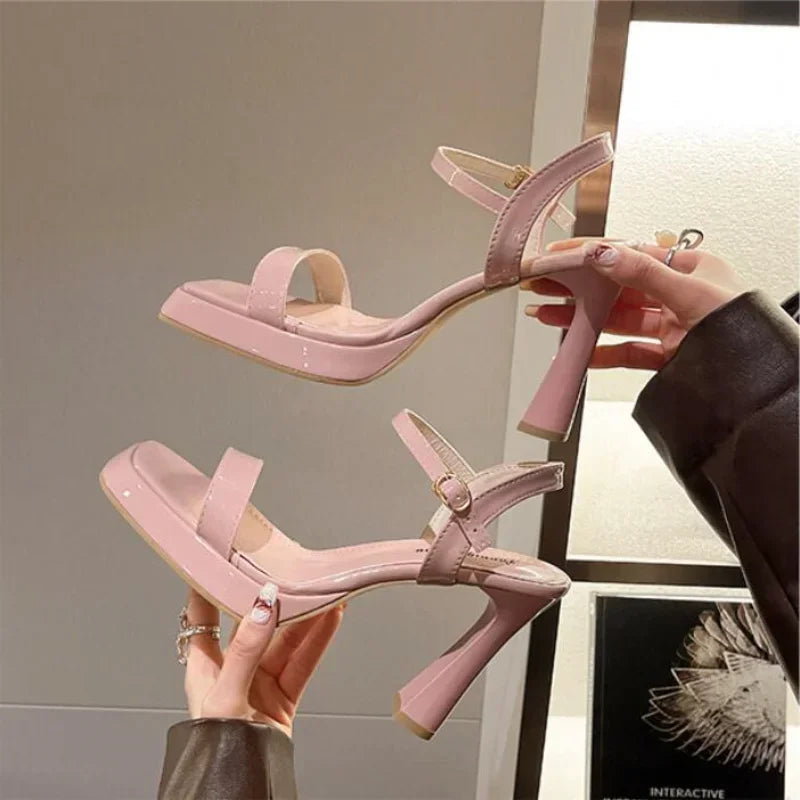 Zomersandalen met Hoge Hak en Enkelband
