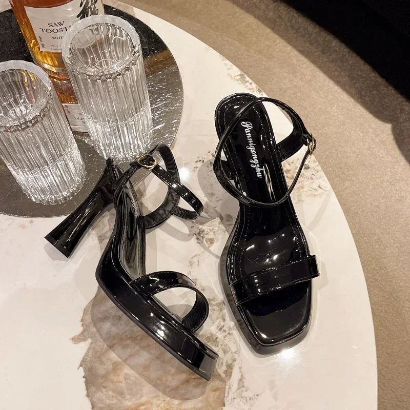 Zomersandalen met Hoge Hak en Enkelband