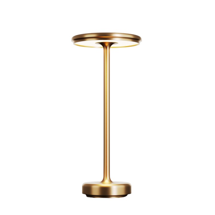 Oasa Mood Light draadloze en oplaadbare lamp met een elegante gouden afwerking en een moderne, minimalistische uitstraling.