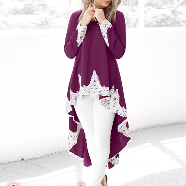 Elegant Sweater Dress with Irregular Hem