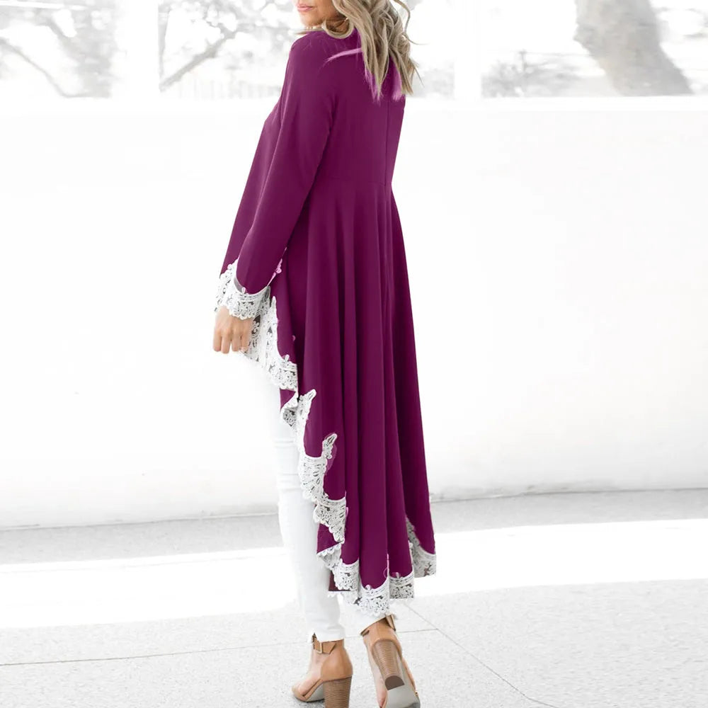 Elegant Sweater Dress with Irregular Hem