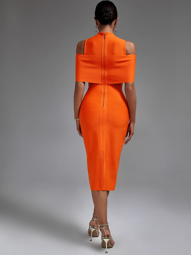 Summer Sensation Orange Bandage Dress for Enchanting Evenings