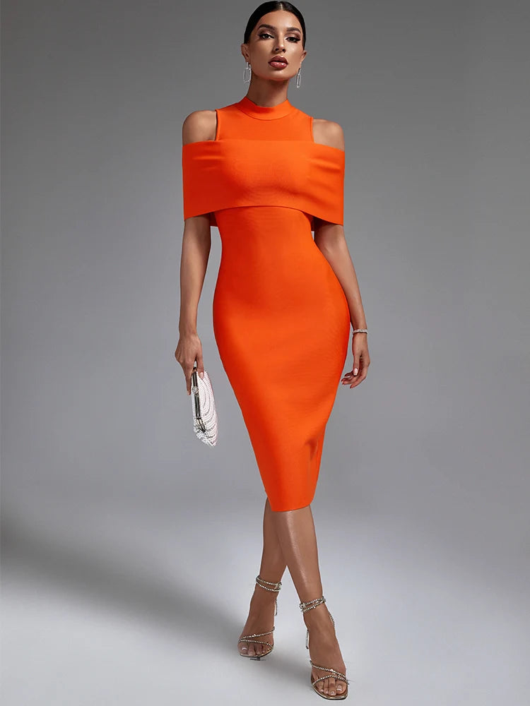 Summer Sensation Orange Bandage Dress for Enchanting Evenings