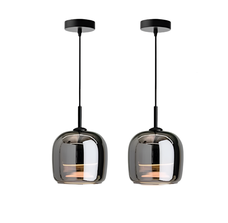 Orelia | Pendant Light | Black Glass