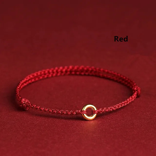 AncientGlow Handgeweven Gouden Cirkel Armband