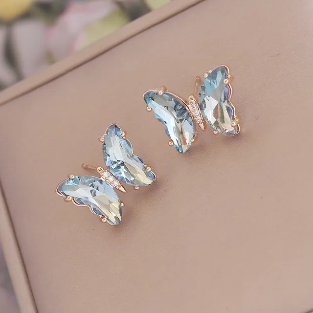 Eccentric Black-White Hollow Mesh Butterfly Earrings - Lively Elegant Accessories