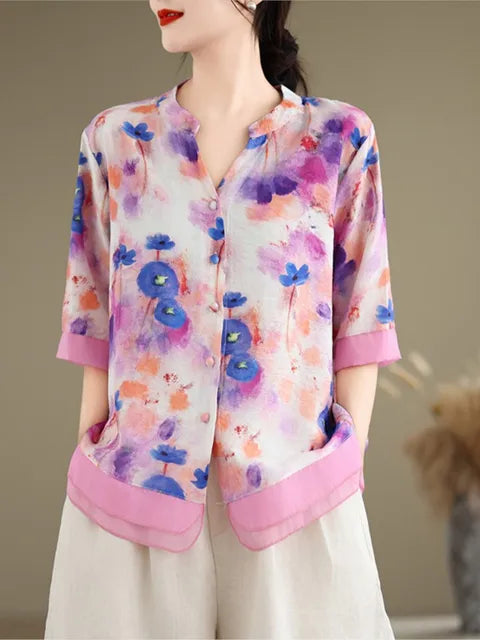 Enchanting Sea of Flowers Summer Top