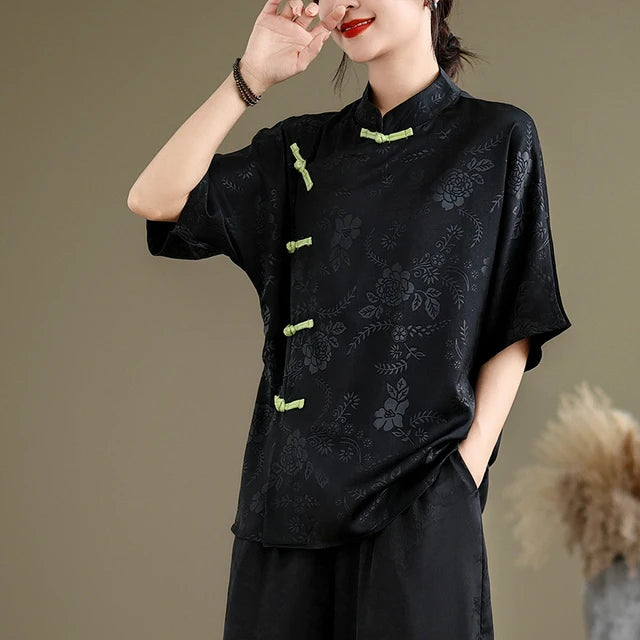 Zomerse Elegantie Bloemen Blouse