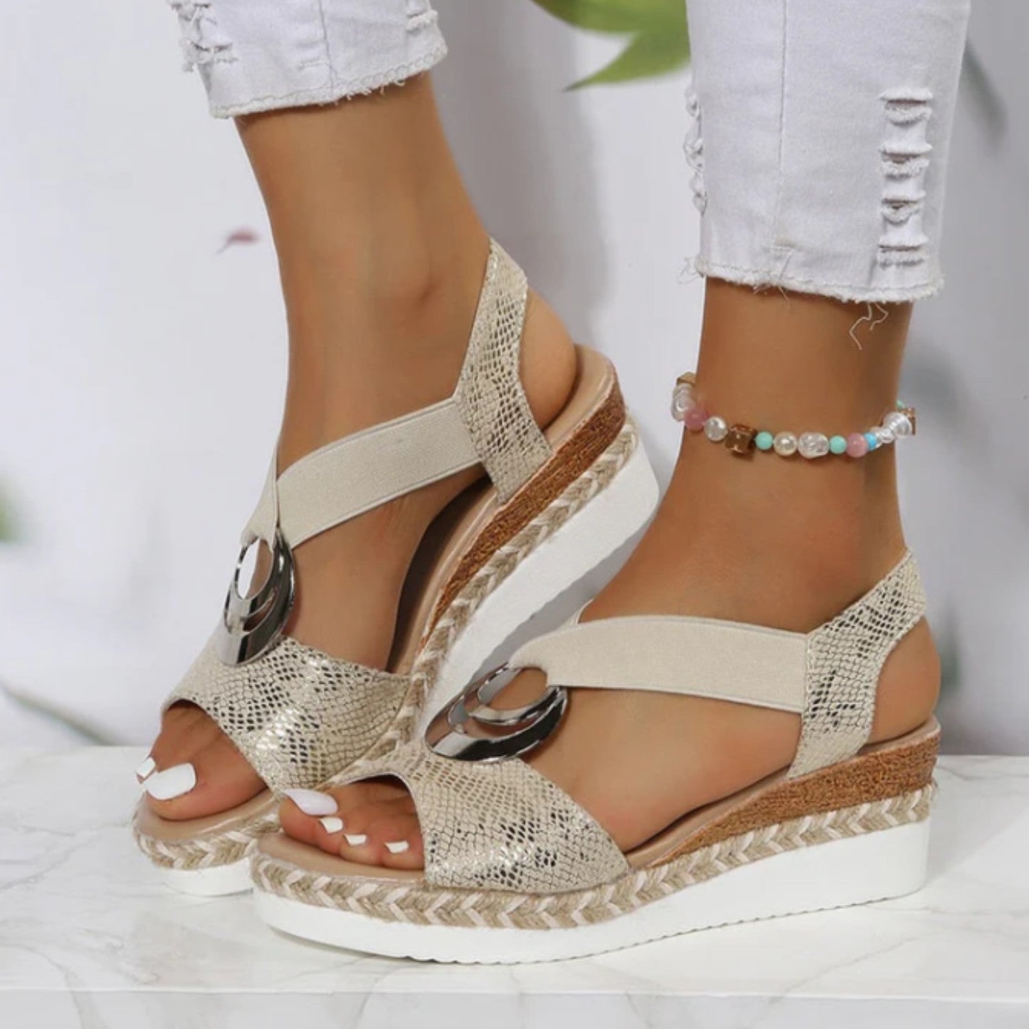 Exotic Snake Summer Sandals for Women