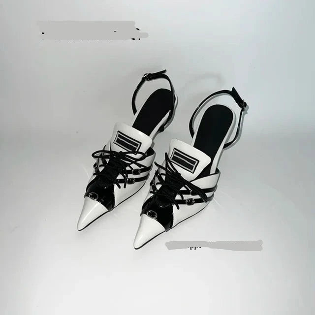 Sandali Patchwork con Tacco - Il Mix Perfetto di Stile e Comfort!