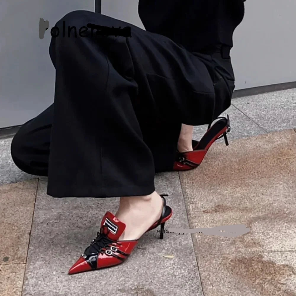 Sandali Patchwork con Tacco - Il Mix Perfetto di Stile e Comfort!