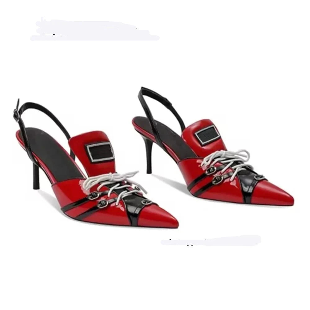 Sandali Patchwork con Tacco - Il Mix Perfetto di Stile e Comfort!