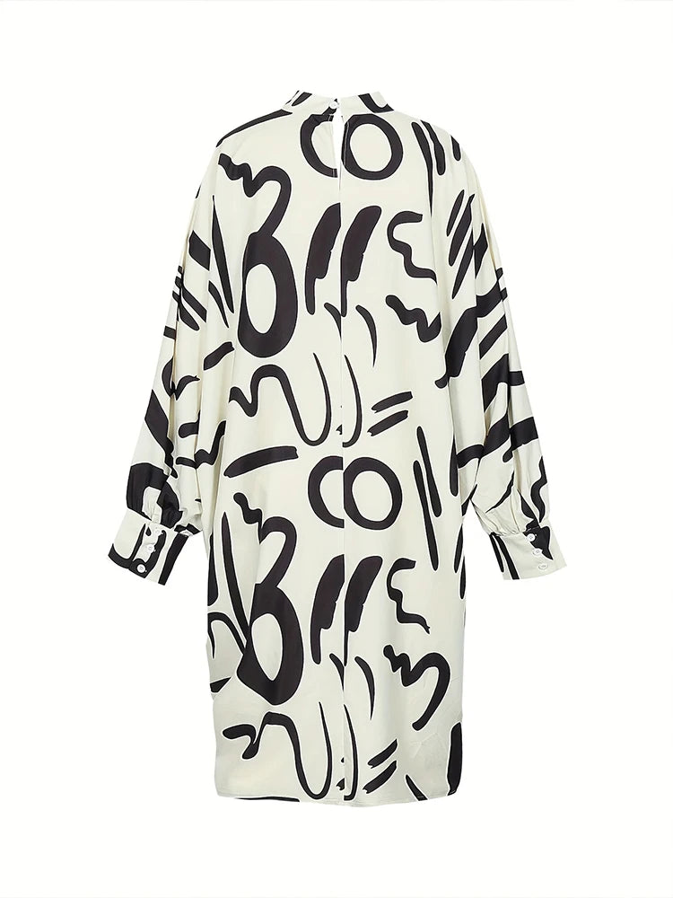 Luminea Plus Size Vestito Estivo con Motivo Scheletro