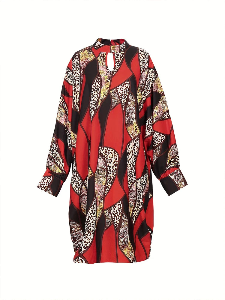 Luminea Plus Size Vestito Estivo con Motivo Scheletro