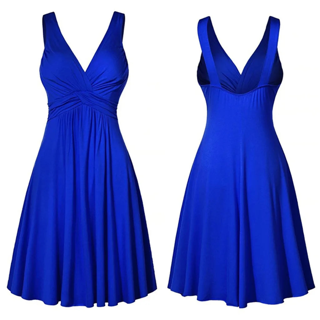 Elegante Plus Size V-hals Baljurk voor Vrouwen 2024