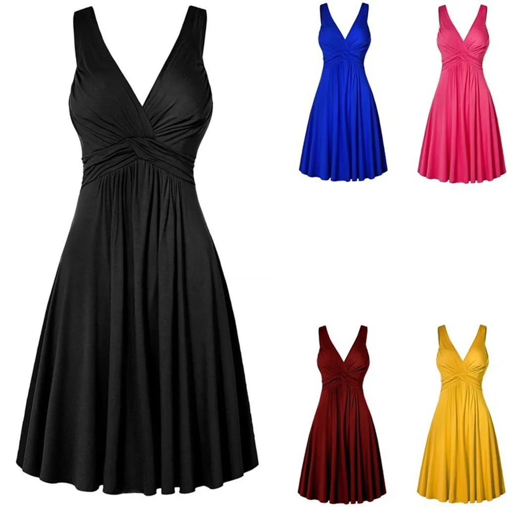 Elegante Plus Size V-hals Baljurk voor Vrouwen 2024