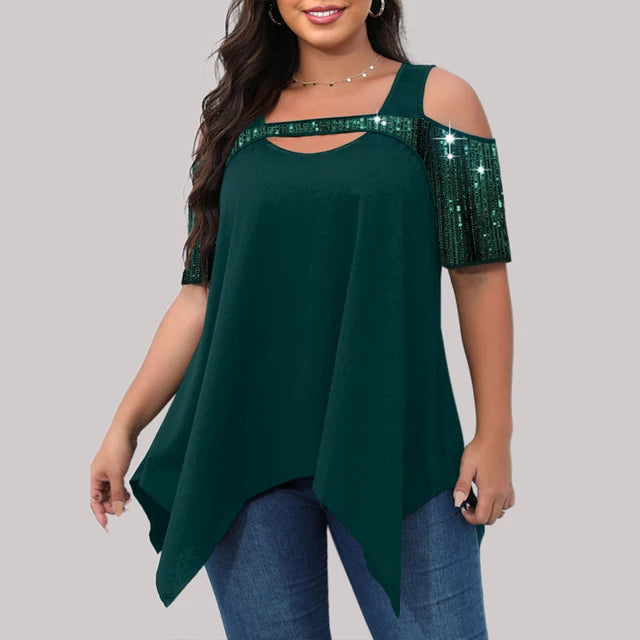 Plus Size Casual Zomer T-Shirt van Fashionista