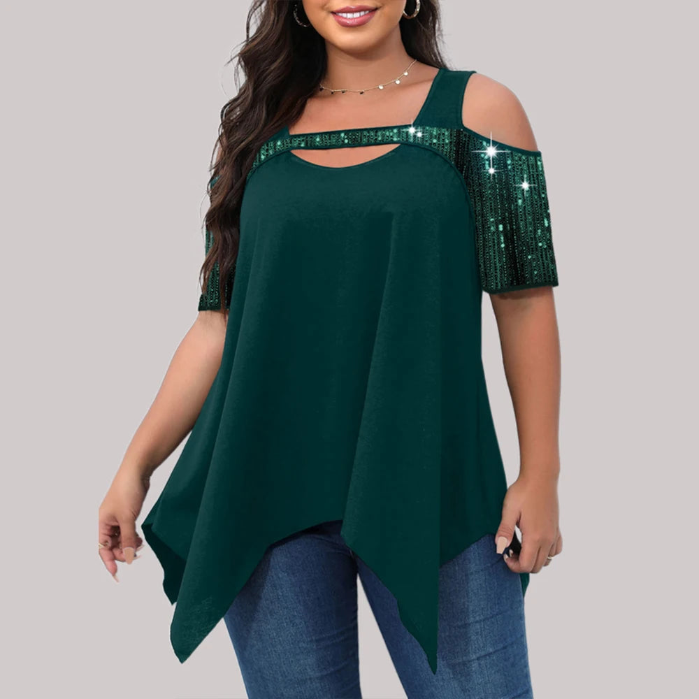 Plus Size Casual Zomer T-Shirt van Fashionista
