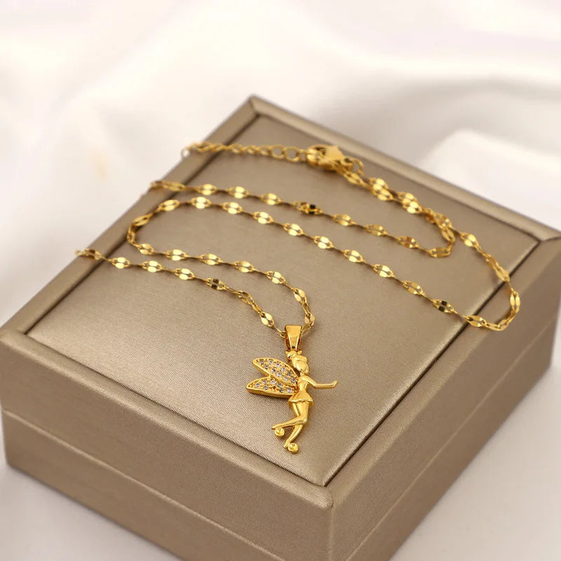 Betoverende Mode Prinses Engel Hanger Ketting