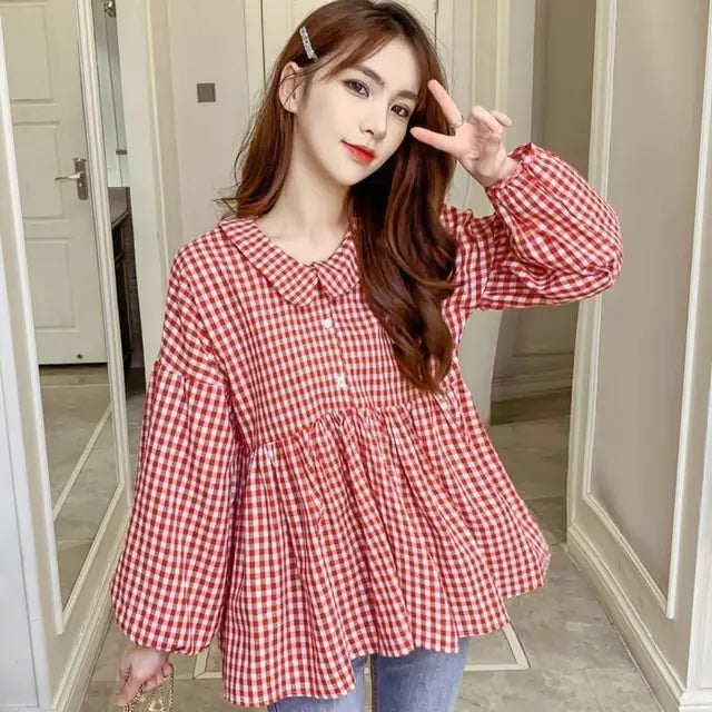 Charmante Vibe Suéter para Dama con Botones y Estampado