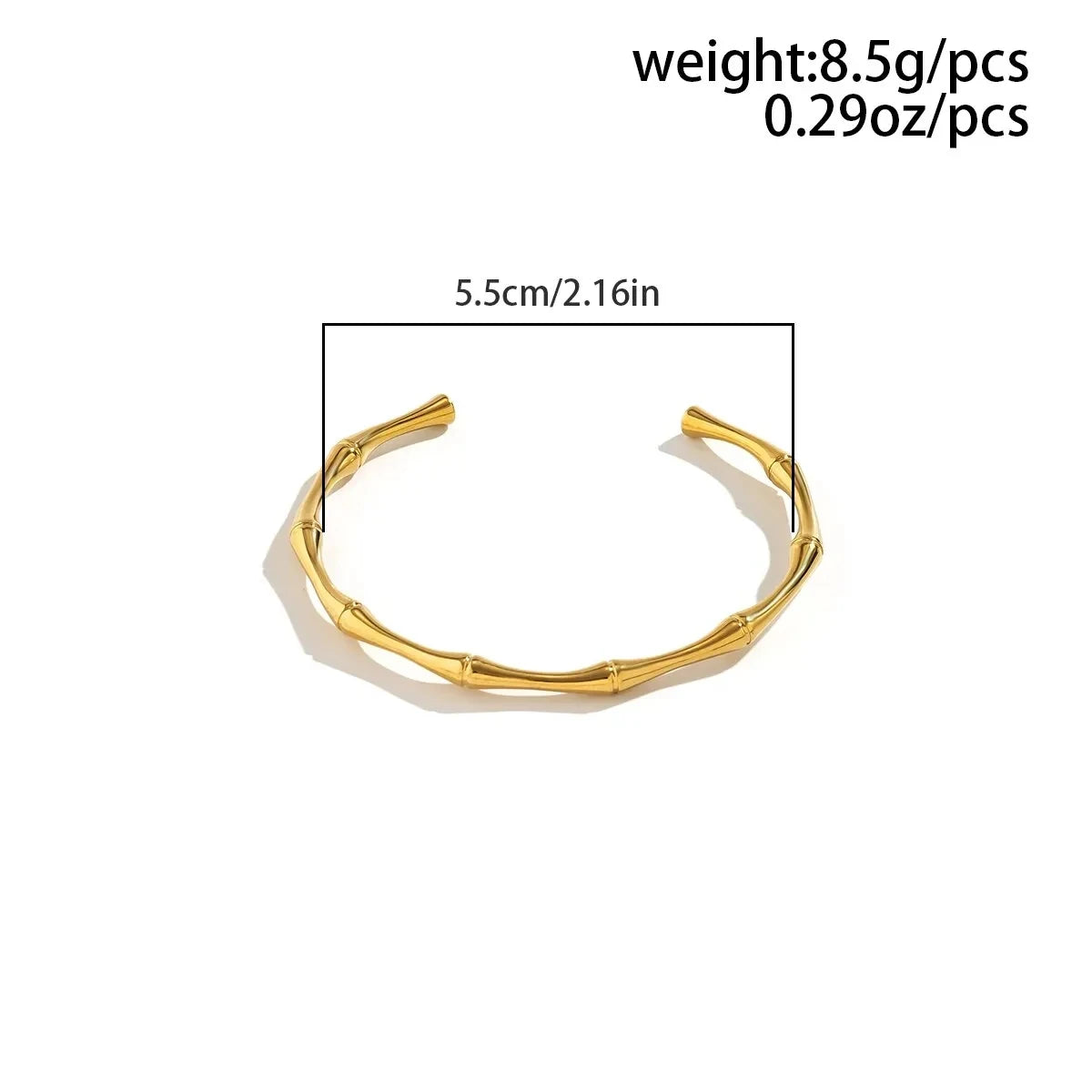 TrendTrots Goldenes Bambusarmband