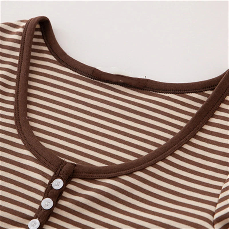 SummerGlow Striped Cotton T-Shirt for Girls