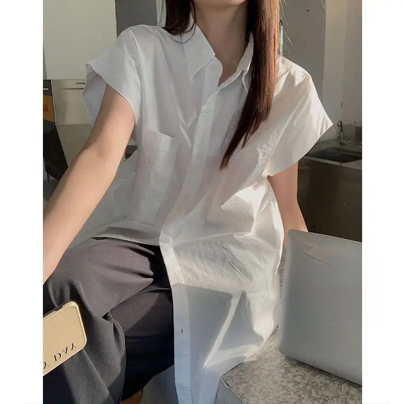 Luxe Losse Korte Mouw Blouse