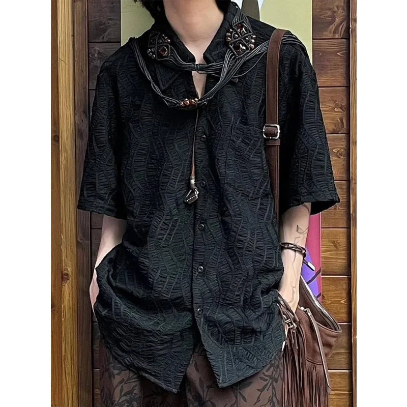 Vintage Jeugd Oversized Ruffled Shirt van RetroGlow