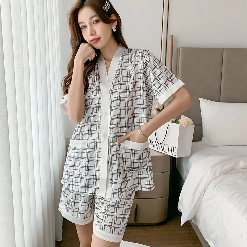 Estella Luxe Luipaard Zomer Pyjama Set