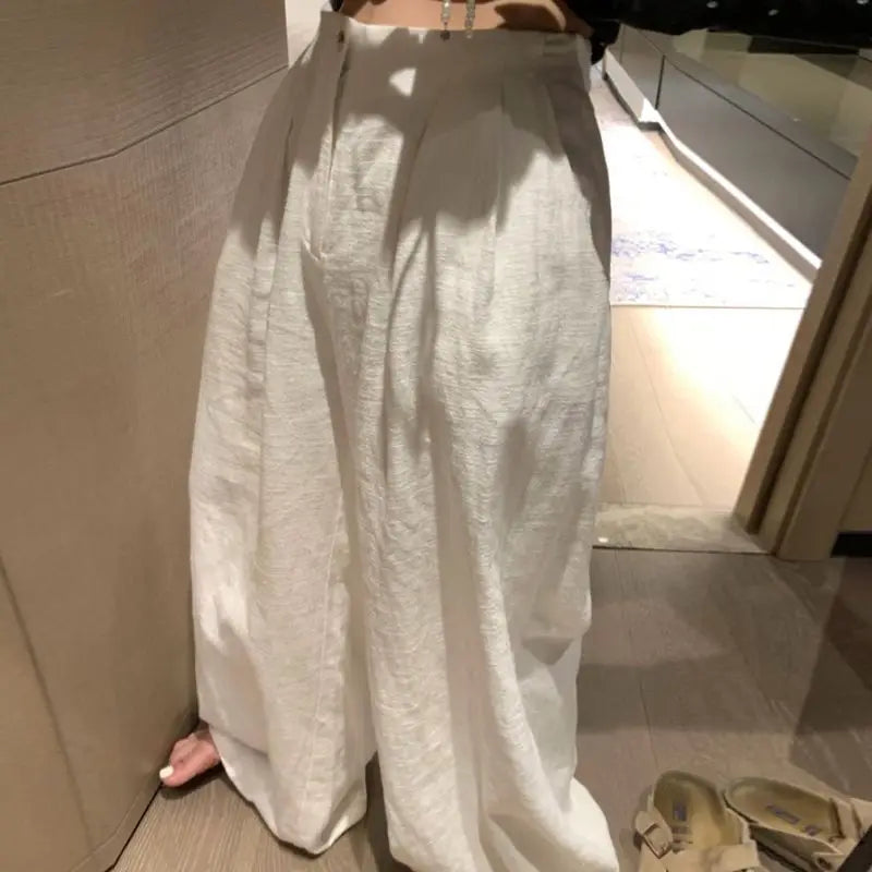 Pantaloni oversize in lino DazzleTrend