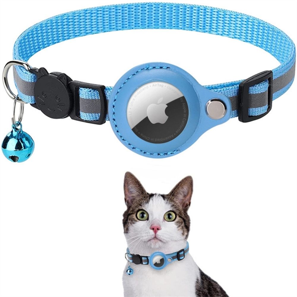 Reflecterende GPS Kattenhalsband met Veiligheidsontgrendeling en Bel