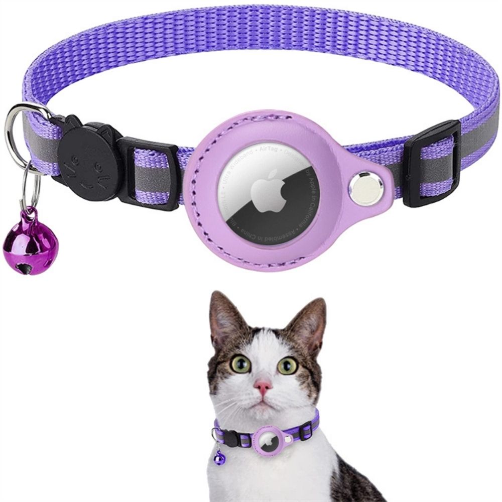 Reflecterende GPS Kattenhalsband met Veiligheidsontgrendeling en Bel