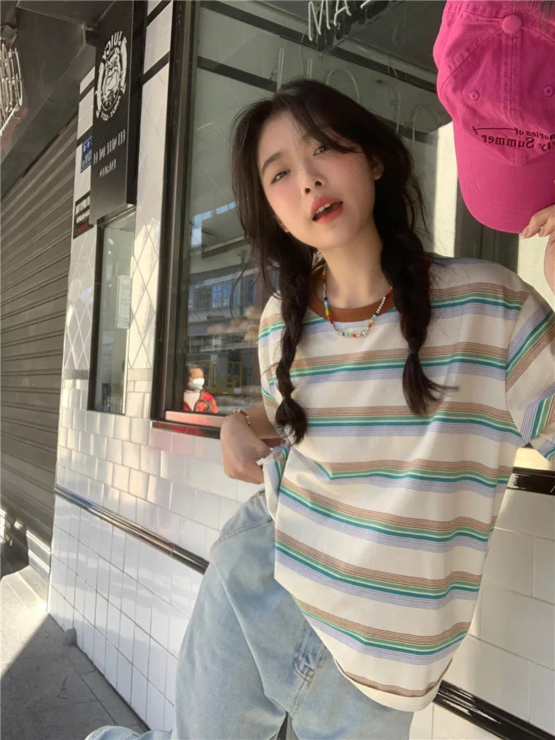 ZomerGloed Retro Strepen Blouse