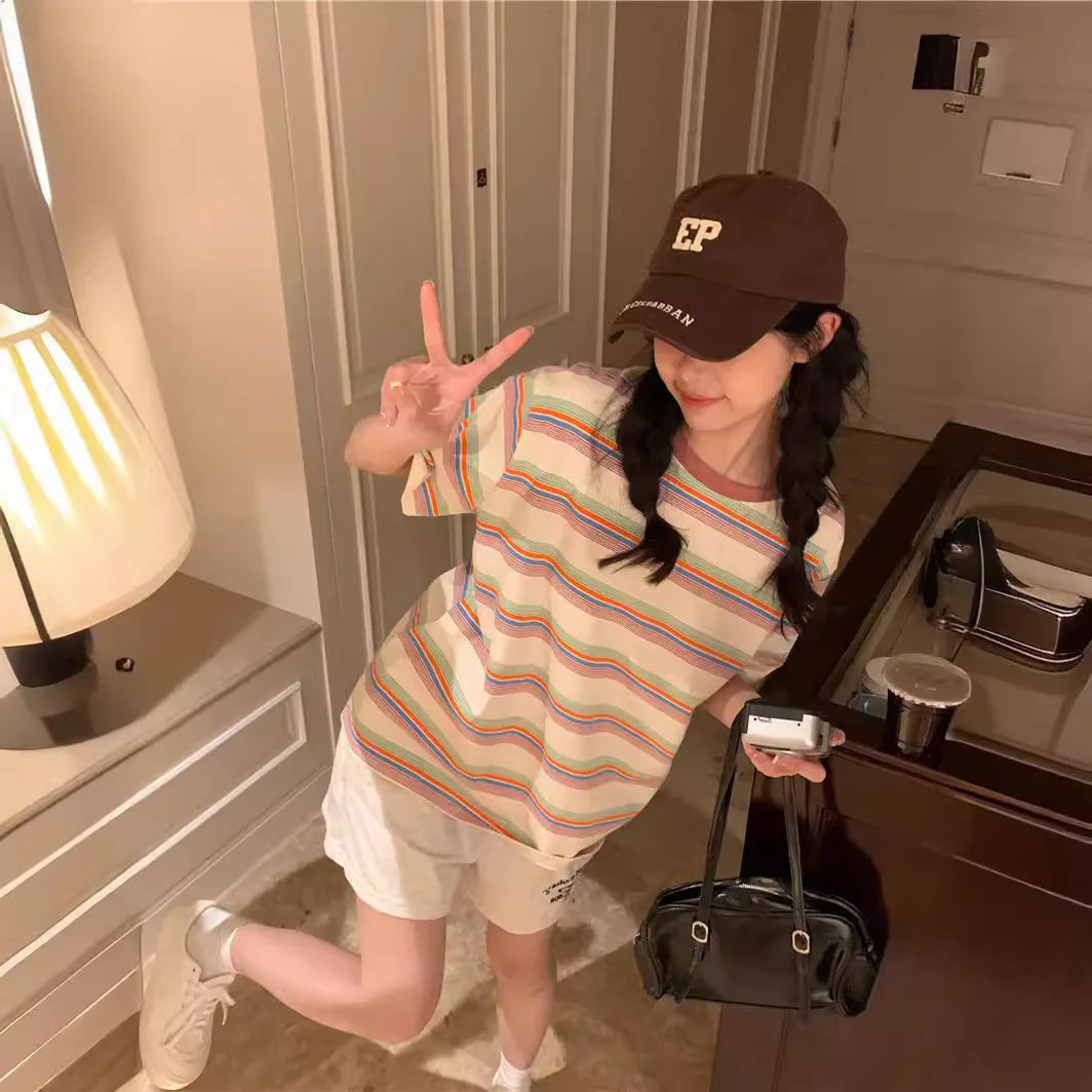 ZomerGloed Retro Strepen Blouse