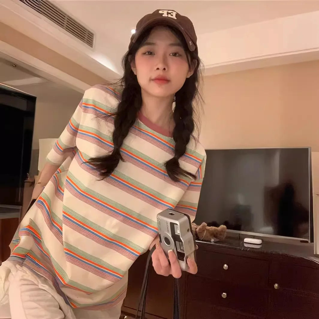 ZomerGloed Retro Strepen Blouse