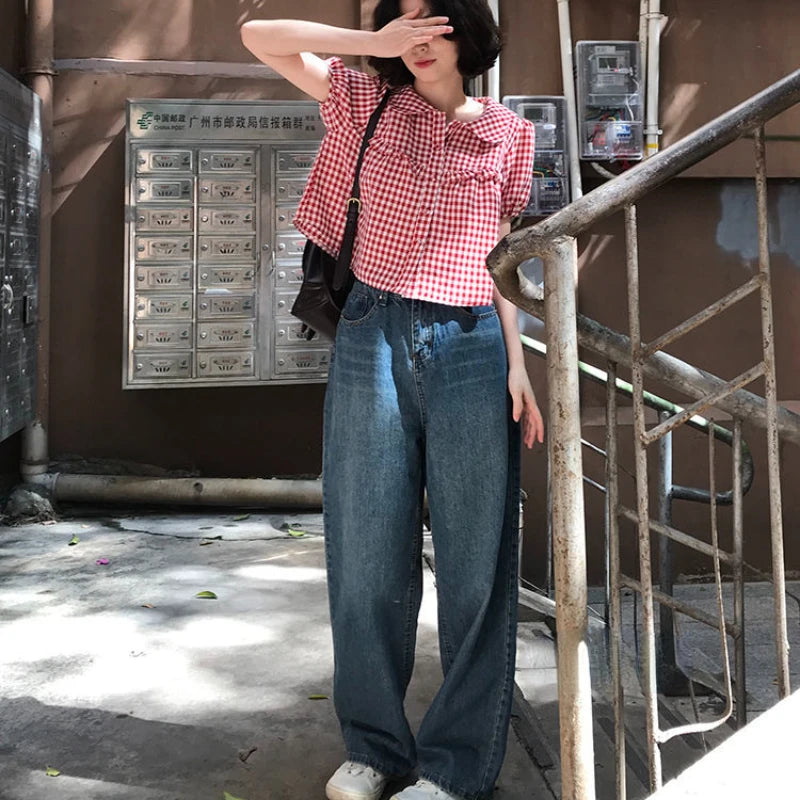 Camicia vintage a quadri rossi di Harper's