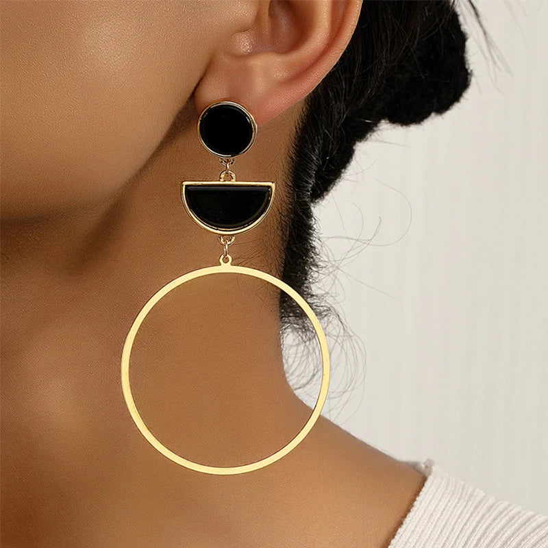 GlamourGoud Unieke Exaggerated Round Oorbellen