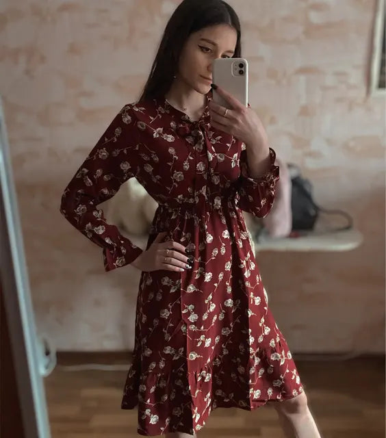 ModeMeesteres Dress with Embroidery and Lace