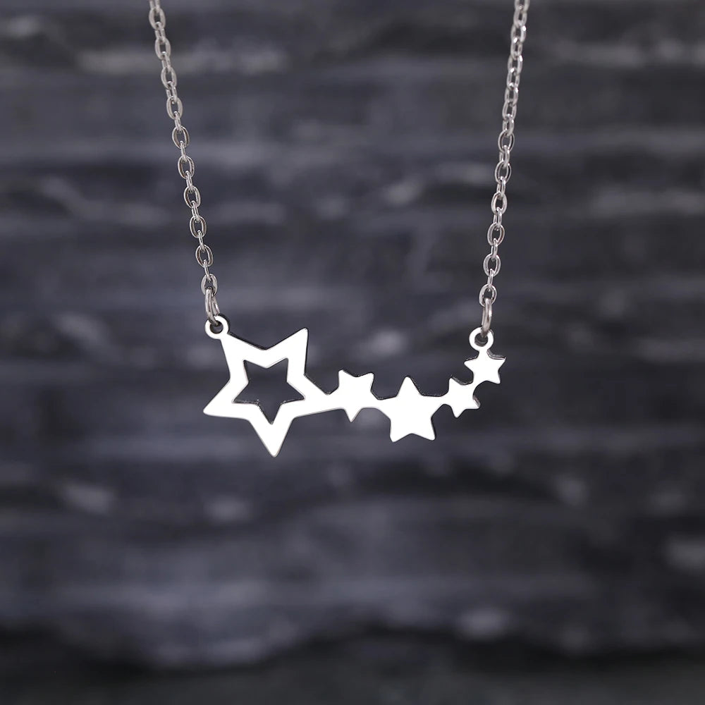 Beautiful Stars Stainless Steel K-pop Necklace