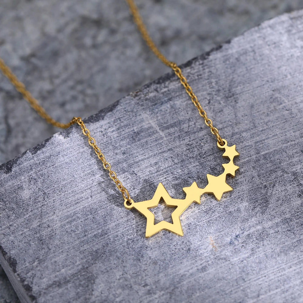 Beautiful Stars Stainless Steel K-pop Necklace